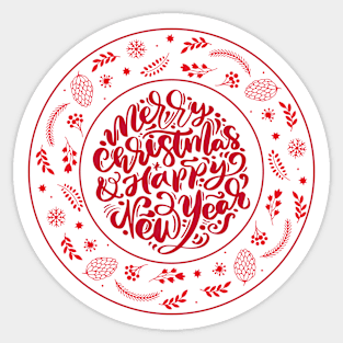 Merry christmas , happy new year Sticker